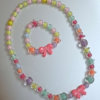 Girls Multicolor beaded Necklace with Bracelet