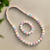 Multicolor Necklace and Bracelet Set for Baby Girls