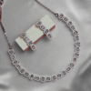 Black Rose Gold Plated American Diamond Necklace Sets