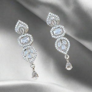 Alternative view of CZ Stone with American Diamond Drop Earring