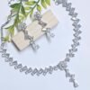 Silver Plated American Diamond Necklace Sets